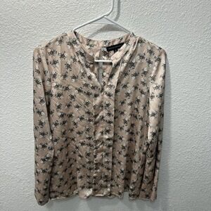 pink floral blouse